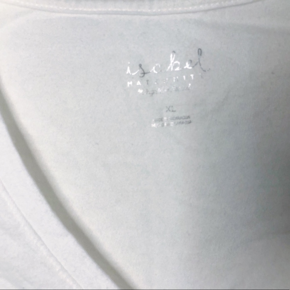 Isabel Maternity Shirred V-Neck T-Shirt - Picture 2 of 4